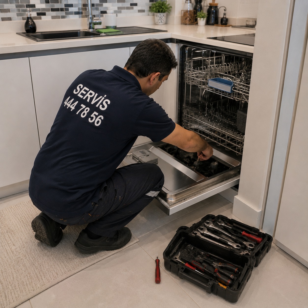 Kadıköy merkezde Franke bulaşık makinesi su akıtma problemini çözen ekibimiz